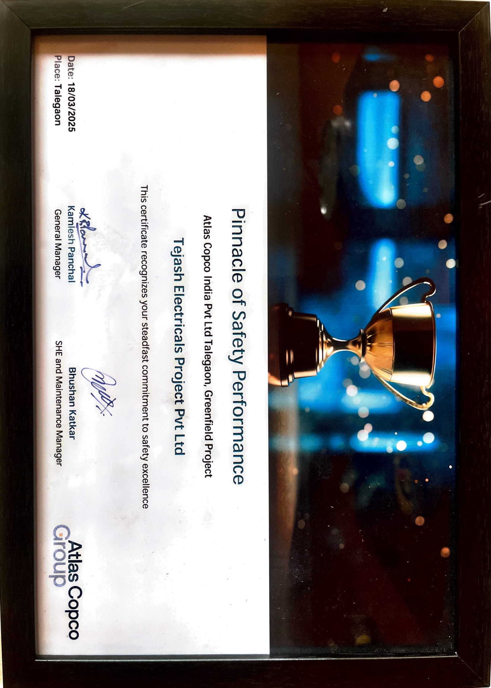 Atlas Copco Safety Award